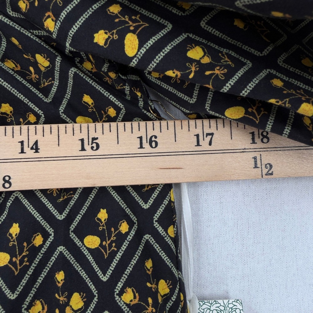 HYACINTH HOUSE Dress Small Black Floral Smocked Off The Shoulder Tuckernuck NEW - Picture 14 of 16